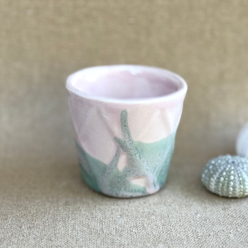 Diamond small tumbler_Petal Pink & Sage